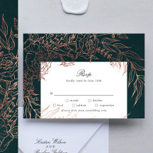Editable Emerald Flower Wand Copper Foil Bröllop
