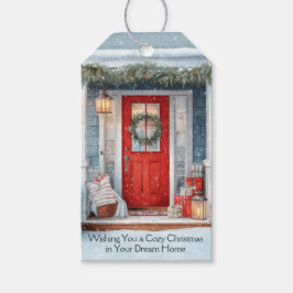 Editable Estate Pop-By Christmas Presentetikett