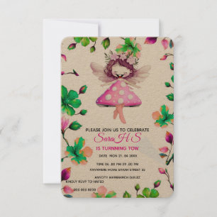 Editable Fairy Birthday bjudande, Fairy Birthday