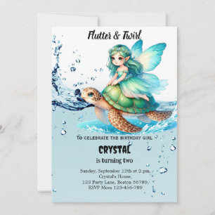Editable Fairy Birthday-inbjudan Inbjudningar