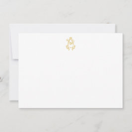 EDITABLE FÄRG AB Monogram BA Monogram Notecards Anteckningskort