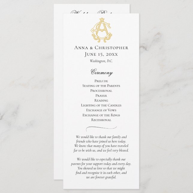 EDITABLE FÄRG AC Monogram CA Monogram Program (Fram/baksida)