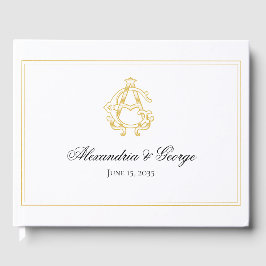 EDITABLE FÄRG AG Monogram GA Monogram Guest Bok