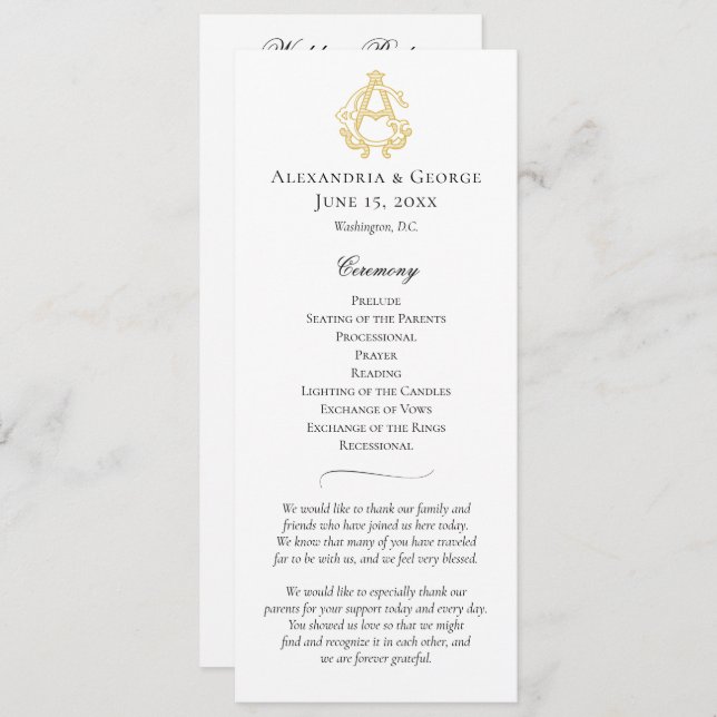 EDITABLE FÄRG AG Monogram GA Monogram Program (Fram/baksida)