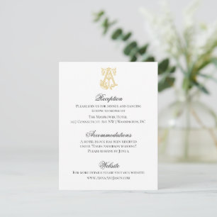 EDITABLE FÄRG AJ Monogram JA Monogram - inbjudan