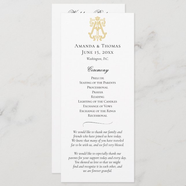 EDITABLE FÄRG AT Monogram TA Monogram Program (Fram/baksida)