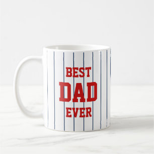 Editable Färg Baseball Rand Best Pappa någonsin Kaffemugg