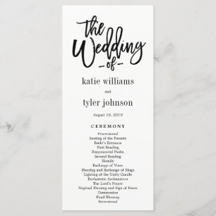 EDITABLE FÄRG Bröllop Ceremony Program #BCC