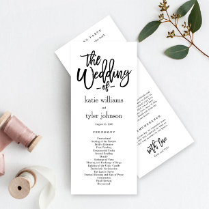 EDITABLE FÄRG Bröllop Ceremony Program #BCC
