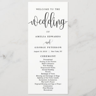 EDITABLE FÄRG Bröllop Ceremony Program #LCC