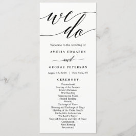 EDITABLE FÄRG Bröllop Ceremony Program #MSC