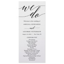 EDITABLE FÄRG Bröllop Ceremony Program #MSC