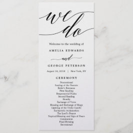 EDITABLE FÄRG Bröllop Ceremony Program #MSC