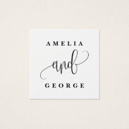 EDITABLE FÄRG-bröllopsfavoritMärkre #LCC Fyrkantigt Visitkort