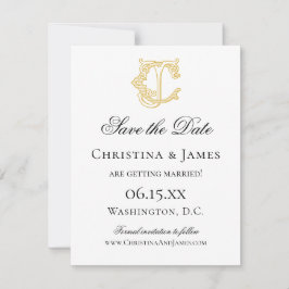 EDITABLE FÄRG CJ Monogram JC Monogram - inbjudan