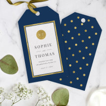 Editable Färg Classic Guld Round Monogram Bröllop