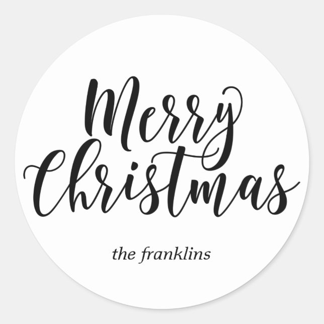 EDITABLE FÄRG Classic Modern Sticker eller etikett (Framsida)