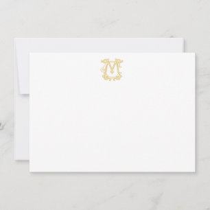EDITABLE FÄRG CM Monogram MC Monogram Notecards Anteckningskort