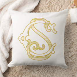 EDITABLE FÄRG CS Monogram eller SC Monogram Pillow Kudde