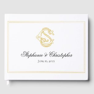 EDITABLE FÄRG CS Monogram SC Monogram Guest Bok