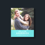 EDITABLE FÄRG Cursive Mr & Mrs Family Namn Photo Canvastryck<br><div class="desc">Det kanvastrycket Cursive Mr. och Mrs. Family Namn Photo med redigerbar bakgrund färg (för att ändra klicka på anpassa knapp) innehåller "Mr and Mrs" i kursivt typsnitt, med familj namn och under en tunn linje anger du namnet på ditt foto som när din familj skapades eller när foto togs. Gör...</div>