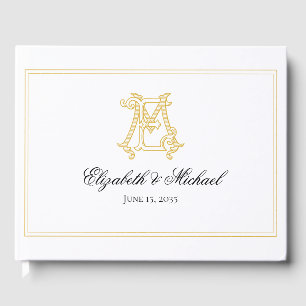 EDITABLE FÄRG EM Monogram ME Monogram Guest Bok