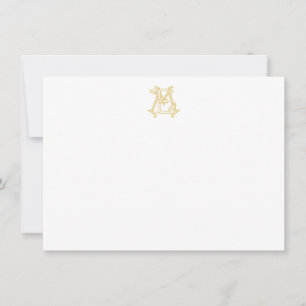 EDITABLE FÄRG EM Monogram ME Monogram Notecards Anteckningskort