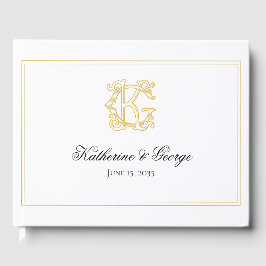 EDITABLE FÄRG GK Monogram KG Monogram Guest Bok