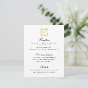 EDITABLE FÄRG GK Monogram KG Monogram-inbjudan Inbjudningar