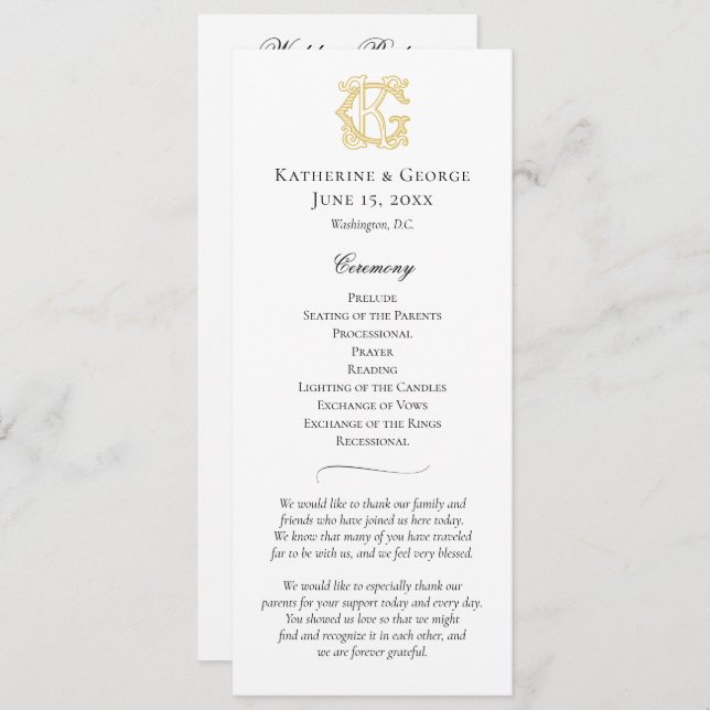 EDITABLE FÄRG GK Monogram KG Monogram Program (Fram/baksida)