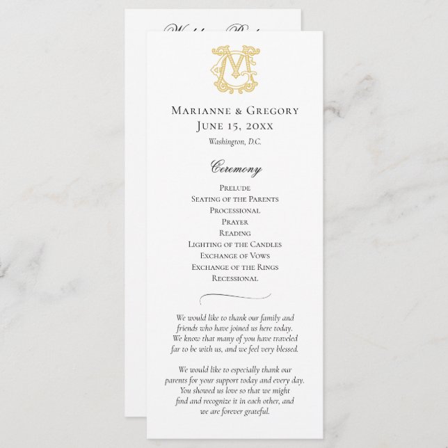 EDITABLE FÄRG GM Monogram MG Monogram Program (Fram/baksida)