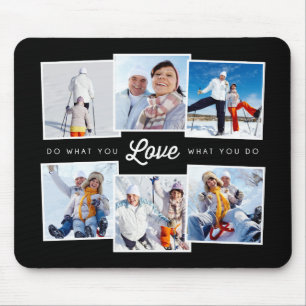 EDITABLE FÄRG gör vad du Kärlekar Foto Mousepad Musmatta