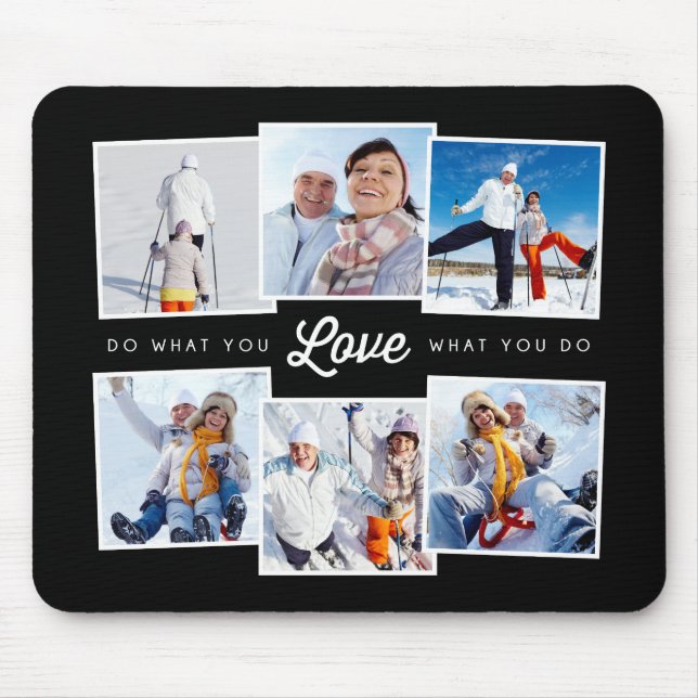 EDITABLE FÄRG gör vad du Kärlekar Foto Mousepad Musmatta (Framsidan)