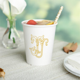 EDITABLE FÄRG JJ Monogram JJ Initialer Party Kopp