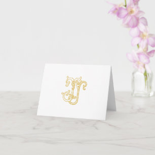 EDITABLE FÄRG JJ Monogram JJ-Logotyp, mappat kort