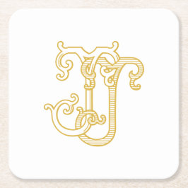 EDITABLE FÄRG JJ Monogram JJ Logotyp Underlägg