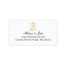 EDITABLE FÄRG JM Monogram MJ monogrametiketter