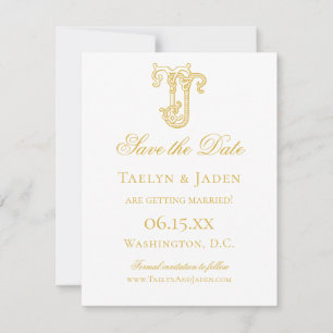 EDITABLE FÄRG JT Monogram TJ Monogram - inbjudan
