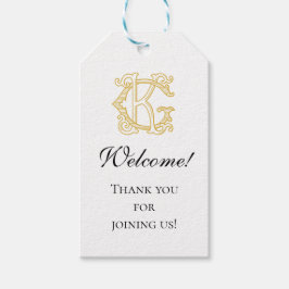 EDITABLE FÄRG KG Monogram GK Logotyp Gift Märkre Presentetikett