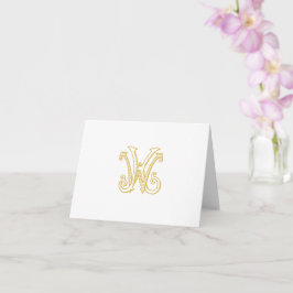 EDITABLE FÄRG KW Monogram WK Monogram-mappat kort