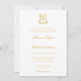EDITABLE FÄRG MB Monogram BM Monogram-inbjudan Inbjudningar