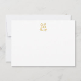 EDITABLE FÄRG MB Monogram BM Monogram Notecards Anteckningskort