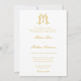 EDITABLE FÄRG MM Monogram MM Logotyp-inbjudan Inbjudningar
