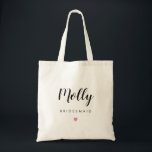 EDITABLE FÄRG Personligt bröllp Party Tote Tygkasse<br><div class="desc">En ren och skär personlig till väskan som är både snyggt och funktionell. Helt redigerbart färg,  inklusive färg. Design © Berry Berry Sweet. Besök vår webbplats www.berryberrysweet.com om du vill ha matchande artiklar och mer snyggt design.</div>