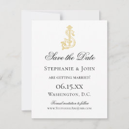 EDITABLE FÄRG SJ Monogram JS Monogram - inbjudan