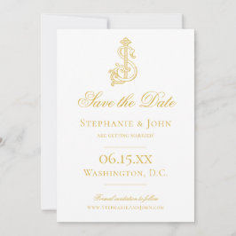 EDITABLE FÄRG SJ Monogram JS Monogram - inbjudan