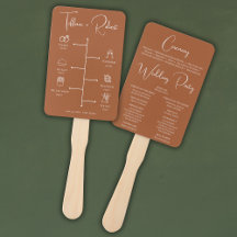 Editable Färg Terracota Bröllopsprogram