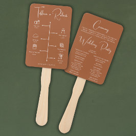 Editable Färg Terracota Bröllopsprogram