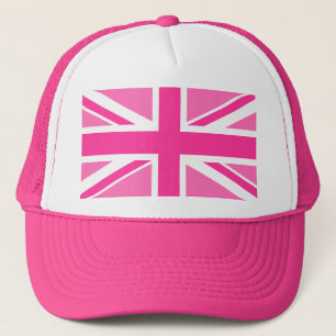 Editable Färg Union Jack Flagga Truckerkeps