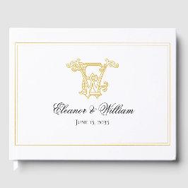 EDITABLE FÄRG WE Monogram EW Monogram Guest Bok